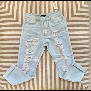 Light Blue Ripped/Distressed Forever 21 Jeans